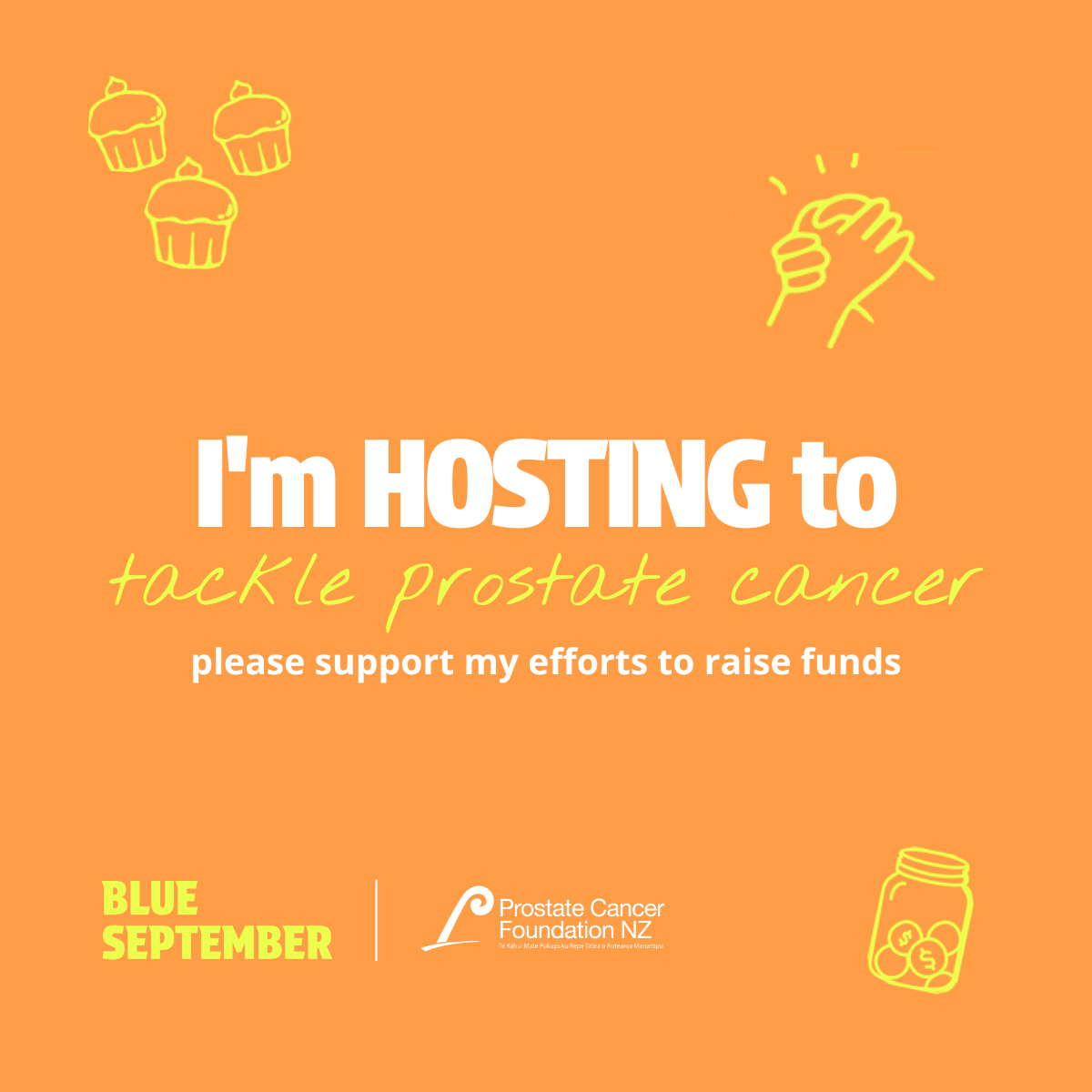 Social FB 'I'm Hosting' Orange
