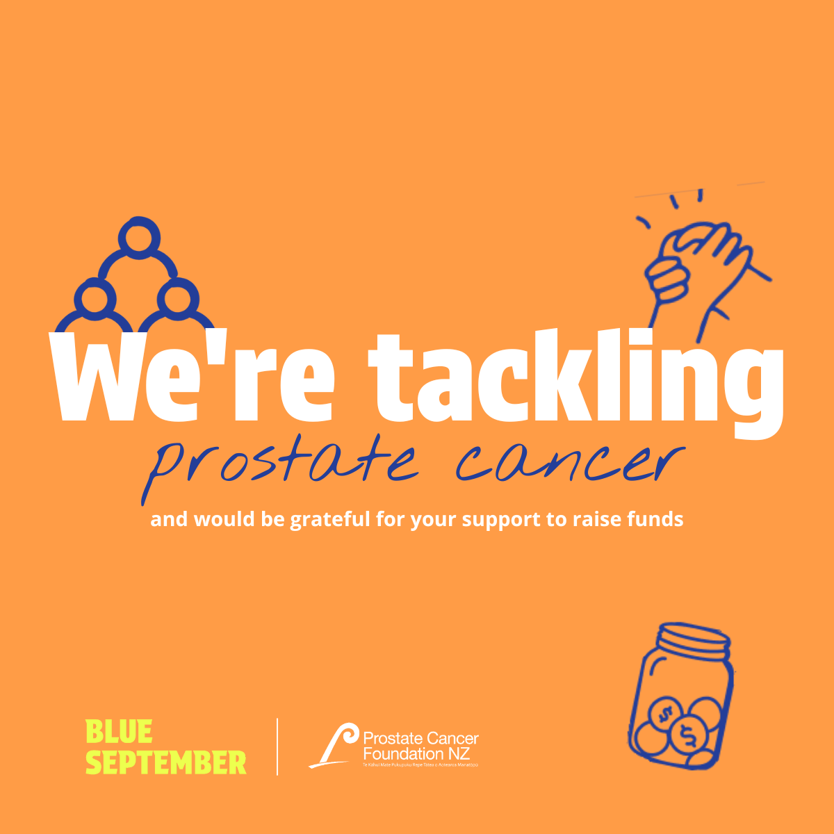 Social FB 'We're Tackling' Orange