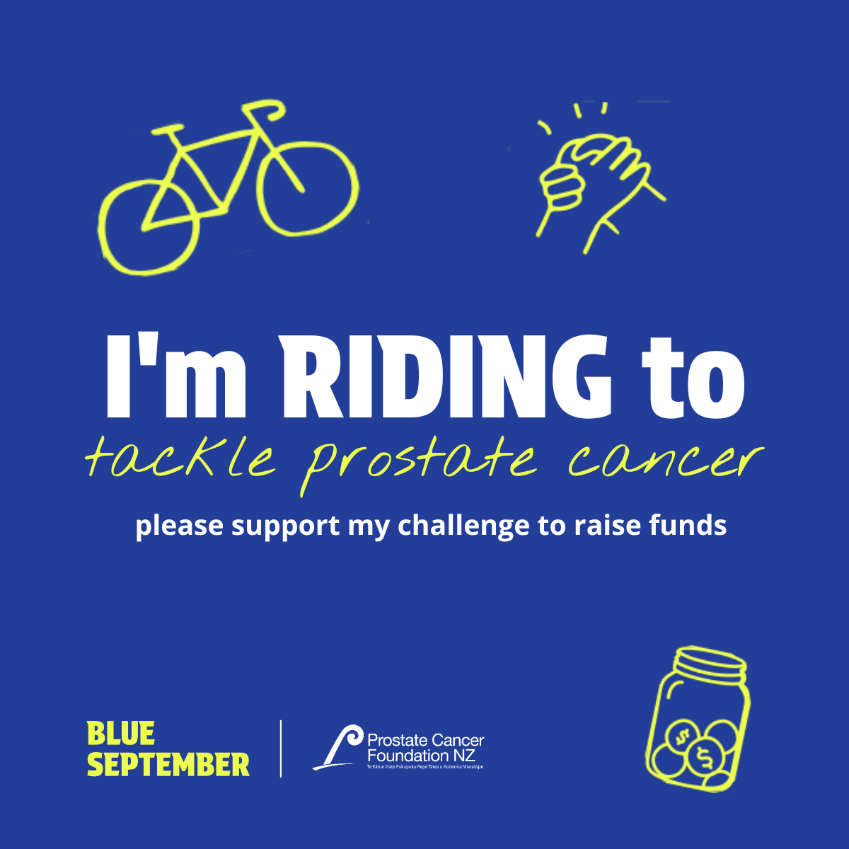 Social FB 'I'm Riding' Blue