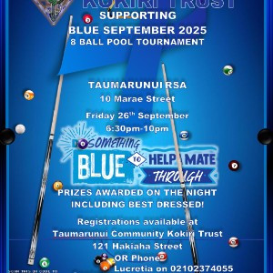 Shoot Pool. Save Lives. Blue September 2025