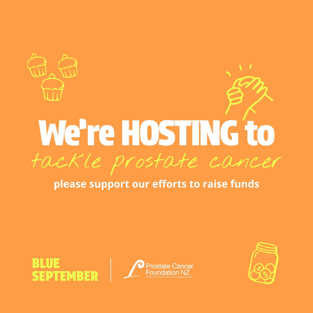 Social FB 'We're Hosting' Orange