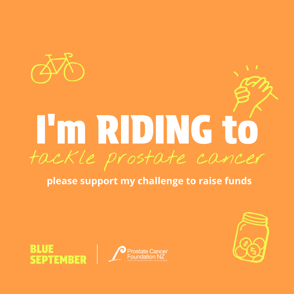 Social FB 'I'm Riding' Orange